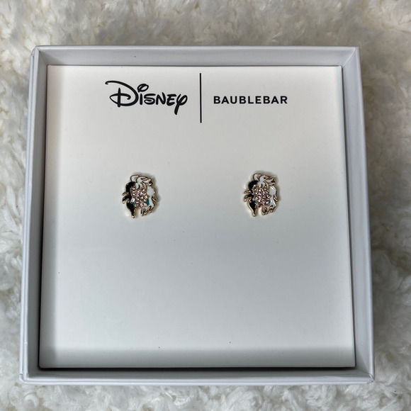 Disney Baublebar Cruella De Vil Stud Earrings NEW Disney Villain 101 Dalmatians - Picture 8 of 9